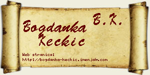 Bogdanka Kečkić vizit kartica